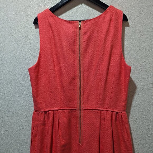 NWT J. Crew Textured Cotton/Modal Neon Rose Dress Size 8 - Picture 6 of 12